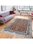 Kremit Zeminde Antik Motifli Kilim Desenli Vintage Avangarde Dijital Baskılı Makinede Yıkanabilir Kaymaz Taban Saçaklı Halı 5