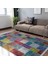 Yöresel Zeminde Patchwork Motifli Anadolu Desenli Vintage Klasik Dijital Baskılı Makinede Yıkanabilir Kaymaz Taban Saçaklı Halı 5