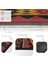 Siyah Zeminde Geometrik Motifli Kilim Desenli Etnik Motifler Vintage Dijital Baskılı Makinede Yıkanabilir Kaymaz Taban Saçaklı Halı 4