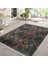 Otantik Zeminde Örme Motifli Kilim Desenli Eskitme Motifli Vintage Dijital Baskılı Makinede Yıkanabilir Kaymaz Taban Saçaklı Halı 1