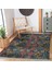 Otantik Zeminde Örme Motifli Kilim Desenli Eskitme Motifli Vintage Dijital Baskılı Makinede Yıkanabilir Kaymaz Taban Saçaklı Halı 3