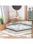 Mermer Zeminde Geometrik Motifli Modern Desenli Geometrik Banyo Salon & Oturma Odası Dijital Baskılı Makinede Yıkanabilir Kaymaz Taban Saçaklı Halı 3