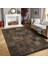 Kahverengi Zeminde Patchwork Motifli Yöresel Desenli Vintage Eskitme Motifli Dijital Baskılı Makinede Yıkanabilir Kaymaz Taban Saçaklı Halı 5