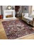 Kırmızı Zeminde Dokuma Halı Motifli Kilim Desenli Etnik Motifler Eskitme Motifli Dijital Baskılı Makinede Yıkanabilir Kaymaz Taban Saçaklı Halı 1