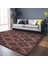 Kahverengi Zeminde Kilim Motifli Anadolu Desenli Avangarde Geometrik Dijital Baskılı Makinede Yıkanabilir Kaymaz Taban Saçaklı Halı 1