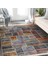 Eskitme Zeminde Patchwork Motifli Geleneksel Desenli Vintage Klasik Dijital Baskılı Makinede Yıkanabilir Kaymaz Taban Saçaklı Halı 1