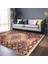 Kırmızı Zeminde Etnik Motifli Kilim Desenli Avangarde Vintage Dijital Baskılı Makinede Yıkanabilir Kaymaz Taban Saçaklı Halı 3