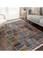 Eskitme Zeminde Patchwork Motifli Geleneksel Desenli Vintage Klasik Dijital Baskılı Makinede Yıkanabilir Kaymaz Taban Saçaklı Halı 3