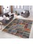 Eskitme Zeminde Patchwork Motifli Geleneksel Desenli Vintage Klasik Dijital Baskılı Makinede Yıkanabilir Kaymaz Taban Saçaklı Halı 5