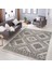 Krem - Kahverengi Zeminde Otantik Motifli Kilim Desenli Vintage Geometrik Yatak Odası Koridor & Antre Dijital Baskılı Makinede Yıkanabilir Kaymaz Taban Saçaklı Halı 5