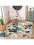 Rengarenk Zeminde Boya Motifli Modern Sanat Desenli Modern Klasik Salon & Oturma Odası Balkon Dijital Baskılı Makinede Yıkanabilir Kaymaz Taban Saçaklı Halı 2