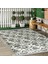 Gri Zeminde Floral Motifli Çiçek Desenli Floral Modern Dijital Baskılı Makinede Yıkanabilir Kaymaz Taban Saçaklı Halı 2