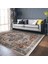 Renkli Zeminde Soyut Motifli Kilim Desenli Eskitme Motifli Avangarde Dijital Baskılı Makinede Yıkanabilir Kaymaz Taban Saçaklı Halı 5