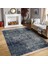 Lacivert Zeminde Örme Motifli Kilim Desenli Eskitme Motifli Vintage Dijital Baskılı Makinede Yıkanabilir Kaymaz Taban Saçaklı Halı 5