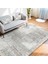 Beyaz - Ekru Zeminde Örgü Motifli Kilim Desenli Geometrik Eskitme Motifli Dijital Baskılı Makinede Yıkanabilir Kaymaz Taban Saçaklı Halı 1