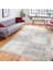 Beyaz - Ekru Zeminde Örgü Motifli Kilim Desenli Geometrik Eskitme Motifli Dijital Baskılı Makinede Yıkanabilir Kaymaz Taban Saçaklı Halı 5