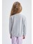Kız Çocuk Bisiklet Yaka Sweatshirt Z1964A622WN 4