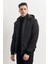 ALTINYILDIZ CLASSICS Erkek Siyah Standart Fit Normal Kesim Fermuarlı Çıkma Kapüşonlu Mont 3