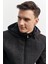 ALTINYILDIZ CLASSICS Erkek Siyah Standart Fit Normal Kesim Fermuarlı Çıkma Kapüşonlu Mont 4