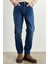 ALTINYILDIZ CLASSICS Erkek Mavi Comfort Fit Rahat Kesim %100 Pamuk Jean Denim Kot Pantolon 3