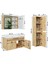 Lavabolu Atlantik Mat Mdf 85 cm Banyo Alt Dolap + Aynalı Üst Dolap + Boy Dolap 5