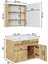Lavabolu Atlantik Mat Mdf 65 cm Banyo Alt Dolap + Aynalı Üst Dolap 5