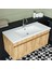 Lavabolu Atlantik Mat Mdf 100 cm Banyo Alt Dolabı 2