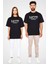 Mott The Hoople Baskılı Unisex Siyah Oversize T-Shirt 4