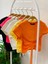 Kız Çocuk Büzgülü Kısa Kol T-Shirt 3309 Turuncu 2