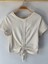 Kız Çocuk Büzgülü Kısa Kol T-Shirt 3309 Bej 4