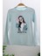 Kız Çocuk Selfie Kız Baskılı Uzun Kol T-Shirt 723123 Mavi 1