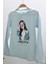 Kız Çocuk Selfie Kız Baskılı Uzun Kol T-Shirt 723123 Mavi 2
