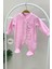 Kız Bebek Pink Cats Kadife Patikli Tulum 7154 Pembe 1