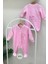 Kız Bebek Pink Cats Kadife Patikli Tulum 7154 Pembe 2