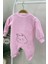 Kız Bebek Pink Cats Kadife Patikli Tulum 7154 Pembe 3