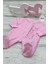 Kız Bebek Pink Cats Kadife Patikli Tulum 7154 Pembe 4