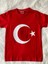 Türk Bayrağı Baskılı Kısa Kol T-Shirt 9843 Kırmızı 2
