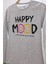 Mojo Kız Çocuk Happy Mood Baskılı Uzun Kol T-shırt 723135 Gri 2