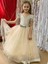 Kız Çocuk 2-10 Yaş Sindirella Model Tarlatanlı Abiye Elbise Altın 2
