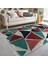 Gri Zeminde Üçgen Motifli Geometrik Desenli Geometrik Sade & Şık Salon & Oturma Odası Koridor & Antre Dijital Baskılı Makinede Yıkanabilir Kaymaz Taban Saçaklı Halı 3