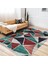 Gri Zeminde Üçgen Motifli Geometrik Desenli Geometrik Sade & Şık Salon & Oturma Odası Koridor & Antre Dijital Baskılı Makinede Yıkanabilir Kaymaz Taban Saçaklı Halı 5