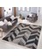 Krem - Kahverengi Zeminde Patchwork Motifli Kürk Desenli Sade & Şık Klasik Salon & Oturma Odası Koridor & Antre Dijital Baskılı Makinede Yıkanabilir Kaymaz Taban Saçaklı Halı 2