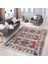 Kırmızı Zeminde Kilim Motifli Geleneksel Desenli Avangarde Etnik Motifler Salon & Oturma Odası Yatak Odası Dijital Baskılı Makinede Yıkanabilir Kaymaz Taban Saçaklı Halı 2