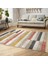 Çok Renkli Zeminde Patchwork Motifli Kilim Desenli Geometrik Sade & Şık Koridor & Antre Mutfak Dijital Baskılı Makinede Yıkanabilir Kaymaz Taban Saçaklı Halı 2
