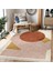 Siyah - Kahverengi Zeminde Tablo Motifli Modern Sanat Desenli Geometrik Bohem Dış Mekan & Outdoor Mutfak Dijital Baskılı Makinede Yıkanabilir Kaymaz Taban Saçaklı Halı 5