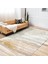 Gold - Krem Zeminde Modern Motifli Abstract Desenli Bohem Klasik Salon & Oturma Odası Dış Mekan & Outdoor Dijital Baskılı Makinede Yıkanabilir Kaymaz Taban Saçaklı Halı 2
