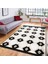Siyah Zeminde Etnik Motifli Kilim Desenli Etnik Motifler Sade & Şık Koridor & Antre Salon & Oturma Odası Dijital Baskılı Makinede Yıkanabilir Kaymaz Taban Saçaklı Halı 1