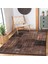 Kahverengi Zeminde Patchwork Motifli Yöresel Desenli Vintage Klasik Salon & Oturma Odası Yatak Odası Dijital Baskılı Makinede Yıkanabilir Kaymaz Taban Saçaklı Halı 3