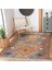 Kahverengi Zeminde Tribal Motifli Kilim Desenli Etnik Motifler Geometrik Koridor & Antre Dış Mekan & Outdoor Dijital Baskılı Makinede Yıkanabilir Kaymaz Taban Saçaklı Halı 1
