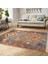 Kahverengi Zeminde Tribal Motifli Kilim Desenli Etnik Motifler Geometrik Koridor & Antre Dış Mekan & Outdoor Dijital Baskılı Makinede Yıkanabilir Kaymaz Taban Saçaklı Halı 2